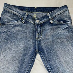 Rock & Republic distressed wide leg boot cut jeans